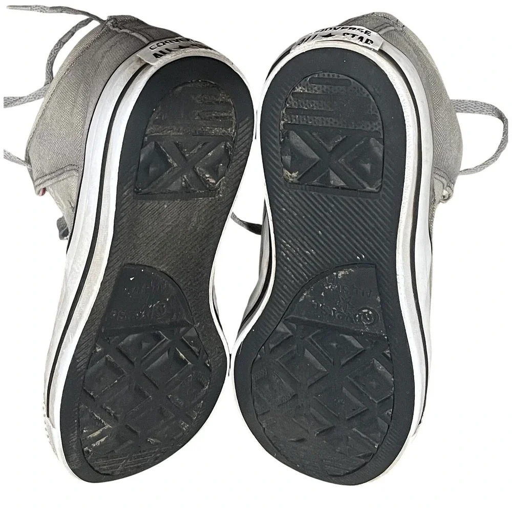 Converse Chuck Taylor All Star High Street Mid Grey Red Mens Sneakers 147664C